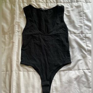 PrettyLittleThing Black Top Bodysuit